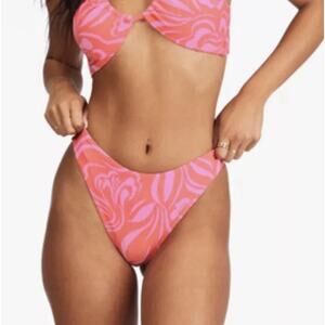 Billabong Bikini Bottom She’s A Trip Havana Size L abstract floral NWT